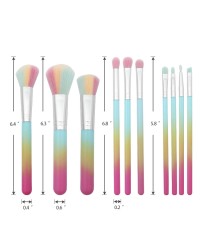 10Pcs Portable Professional Eye Makeup Brushes Set Eyeshadow Eyeliner Eyebrow Brush Lip Makeup Brush Kit