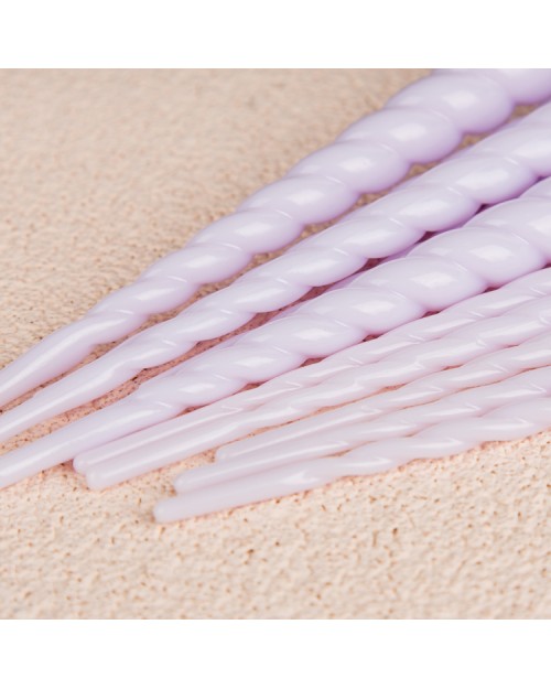 10pcs Light Purple Professional Foundation Powder Cream Blush Spiral Handle Foundation Makeup Brush Kit