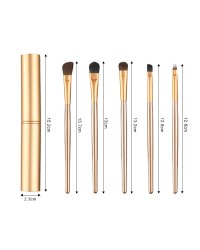 5Pcs Travel Eye Shadow Brush Set Eyeshadow Liner Brushes Kit Portable Eye Brushes With Aluminum Container